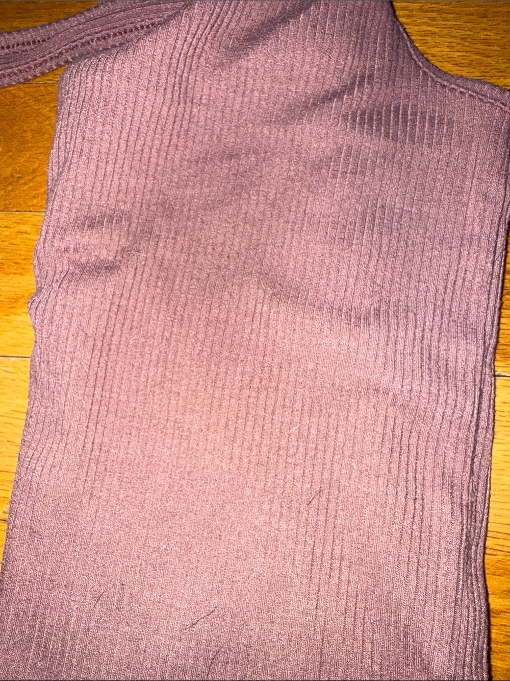 American Eagle Outfitters Ribbed Halter Tank Top - Mauve/brown huged - Picture 4 of 4